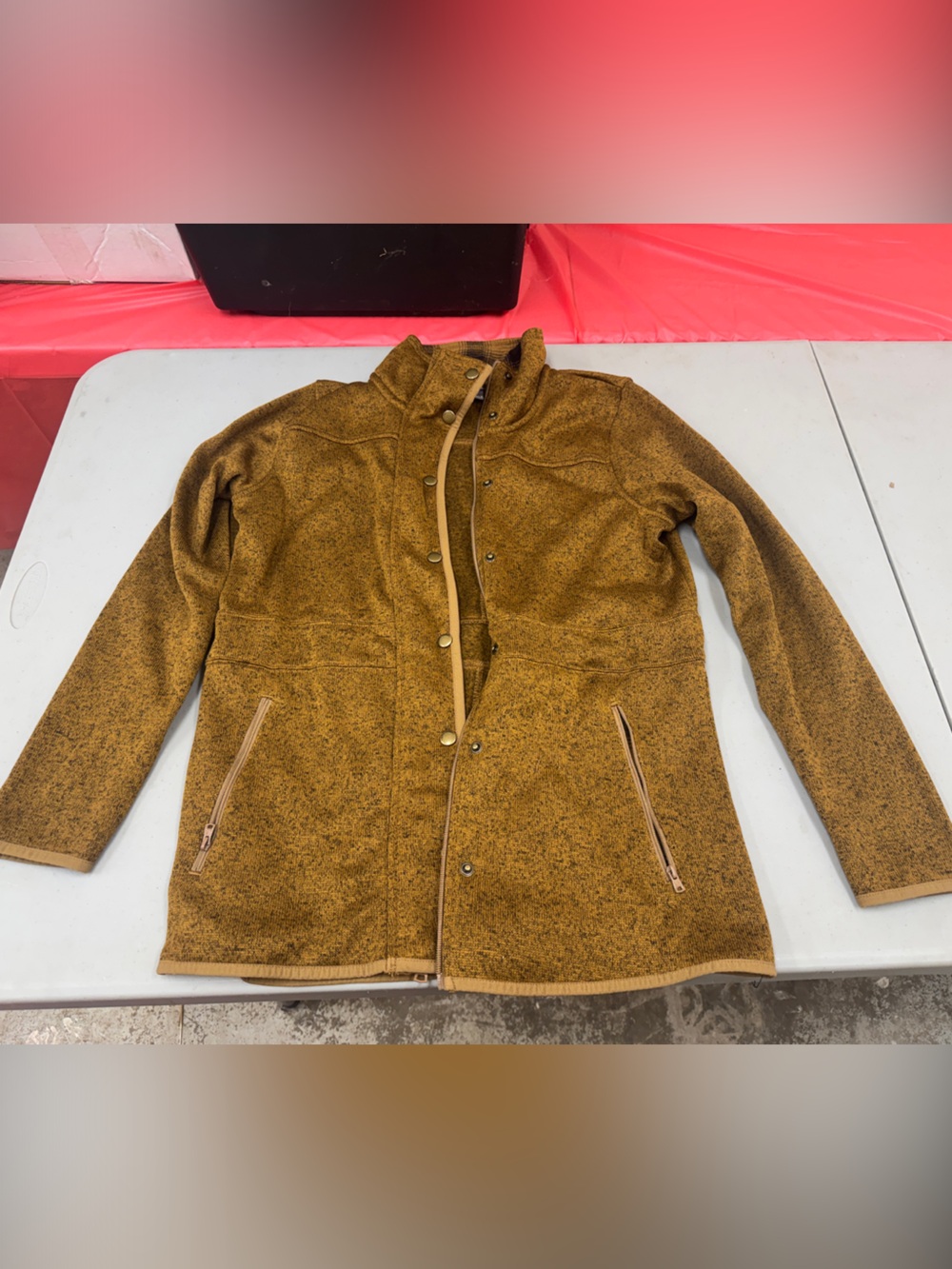 Eddie Bauer Chestnut Brown Marled Cozy Jacket